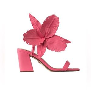 Cecelia Pink Cano Rose Flower Heeled Sandals